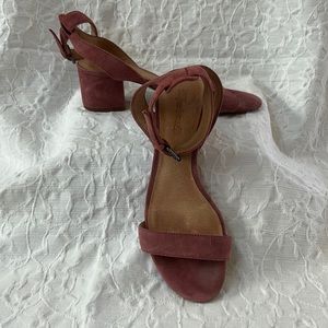 Madewell Pink Suede Heels 👠 Sz 8